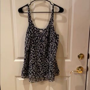 Blue Cabi peplum tank top